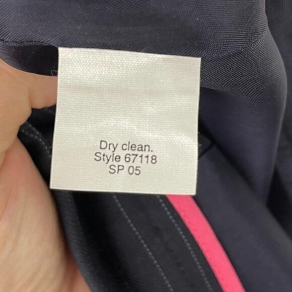 J. Crew Pleated pencil skirt size 10 navy white stripe - Picture 3 of 5